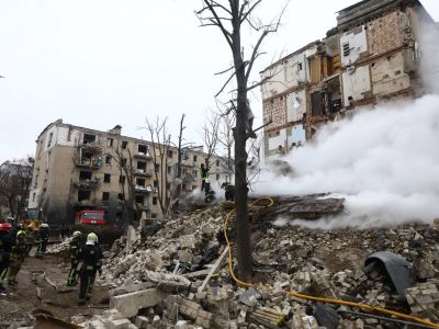 Последствия российского удара по жилому дому в Харькове, 23.01.24. Фото: t.me/astrapress